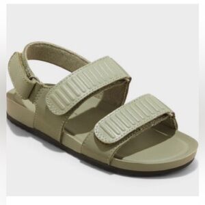 Cat & Jack Kids Kody Sandals Olive Velcro Straps Unisex NWT
